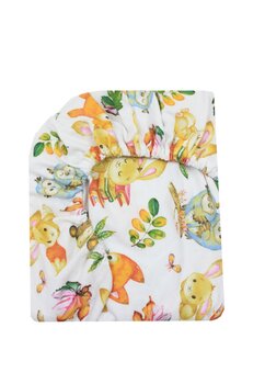 Cearceaf patut, Prichindel, flanel, Owls, alb, 140x70 cm