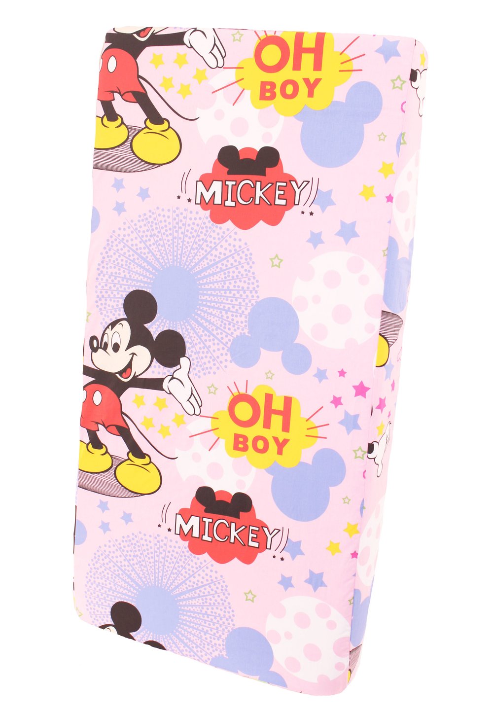 Cearceaf patut, roz, Minnie si Mickey, 120x60cm