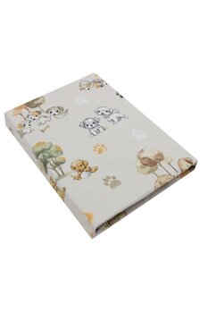 Cearceaf Prichindel, bumbac, catelusi, ivory, 120x60 cm