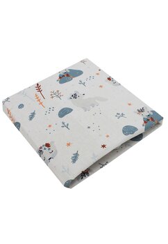 Cearceaf Prichindel, bumbac, little animals, alb, 120x60 cm