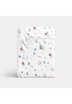Cearceaf Prichindel, bumbac, little animals, alb, 120x60 cm