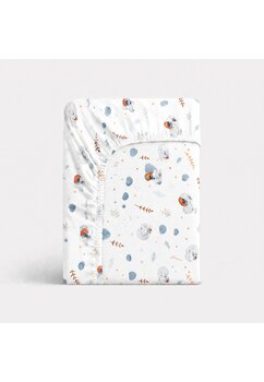 Cearceaf Prichindel, bumbac, little animals, alb, 120x60 cm