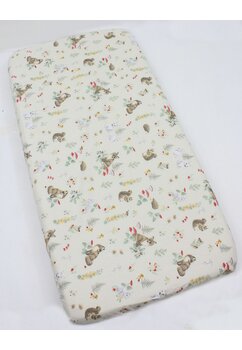 Cearceaf Prichindel, bumbac, Little fox, ivory, 120x60 cm