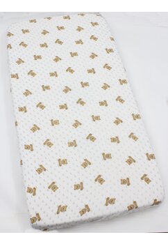 Cearceaf Prichindel, muselina, Little bear, alb, 120x60 cm