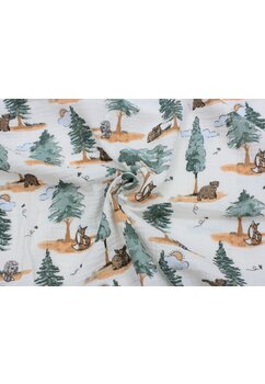 Cearceaf Prichindel, muselina, Vulpita, alb, 120x60 cm