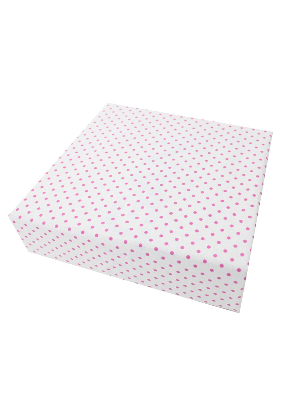 Cearceaf Prichindel, patut 120x60 cm, alb cu buline roz