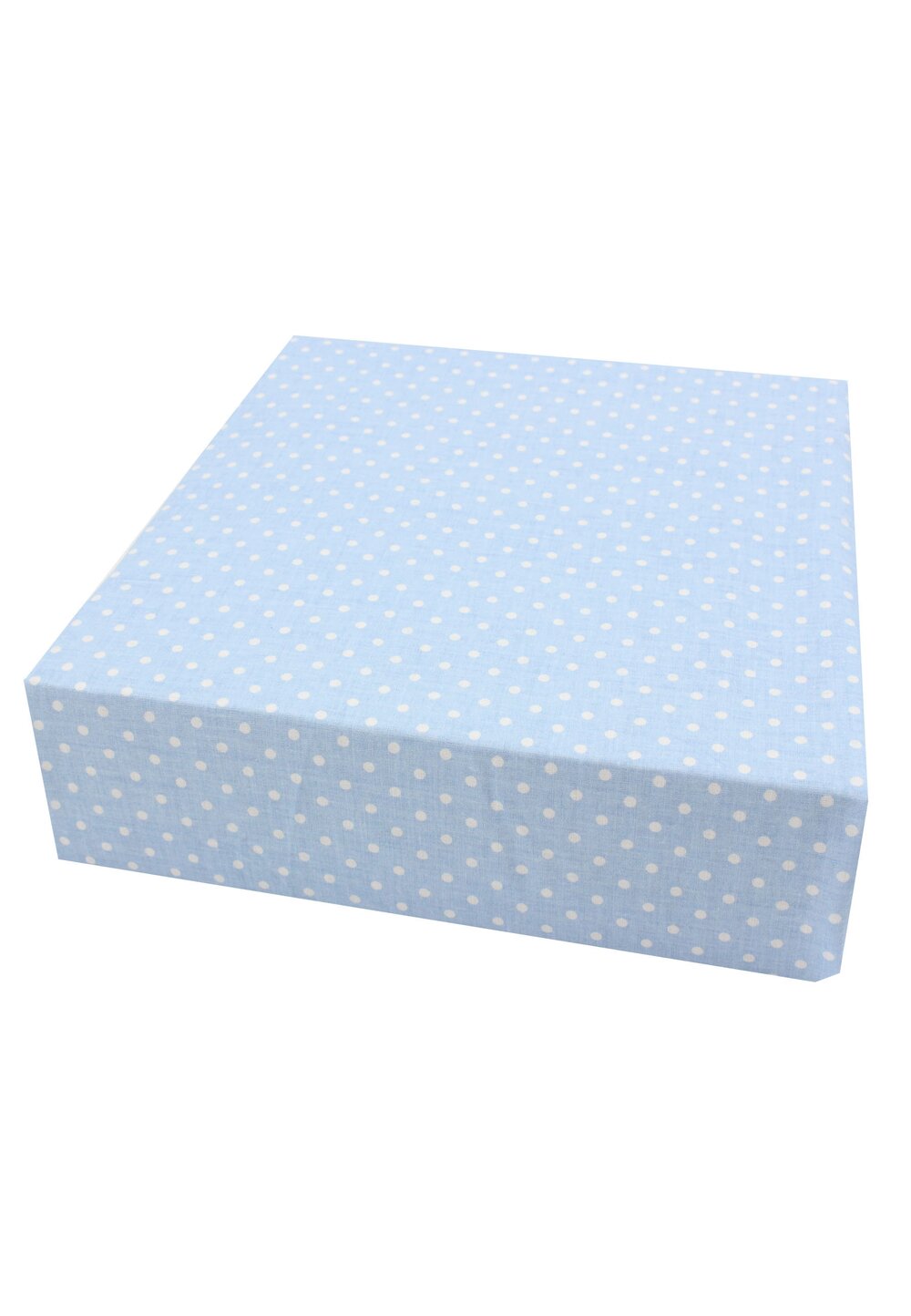 Cearceaf Prichindel, patut 120x60 cm, albastru cu buline albe