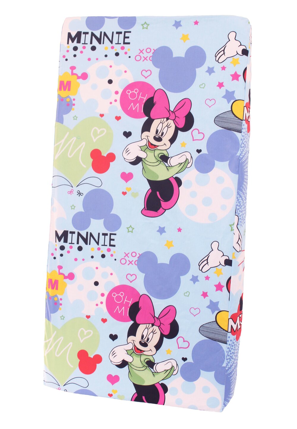 Cearceaf Prichindel, patut 120x60 cm, albastru, Minnie si Mickey