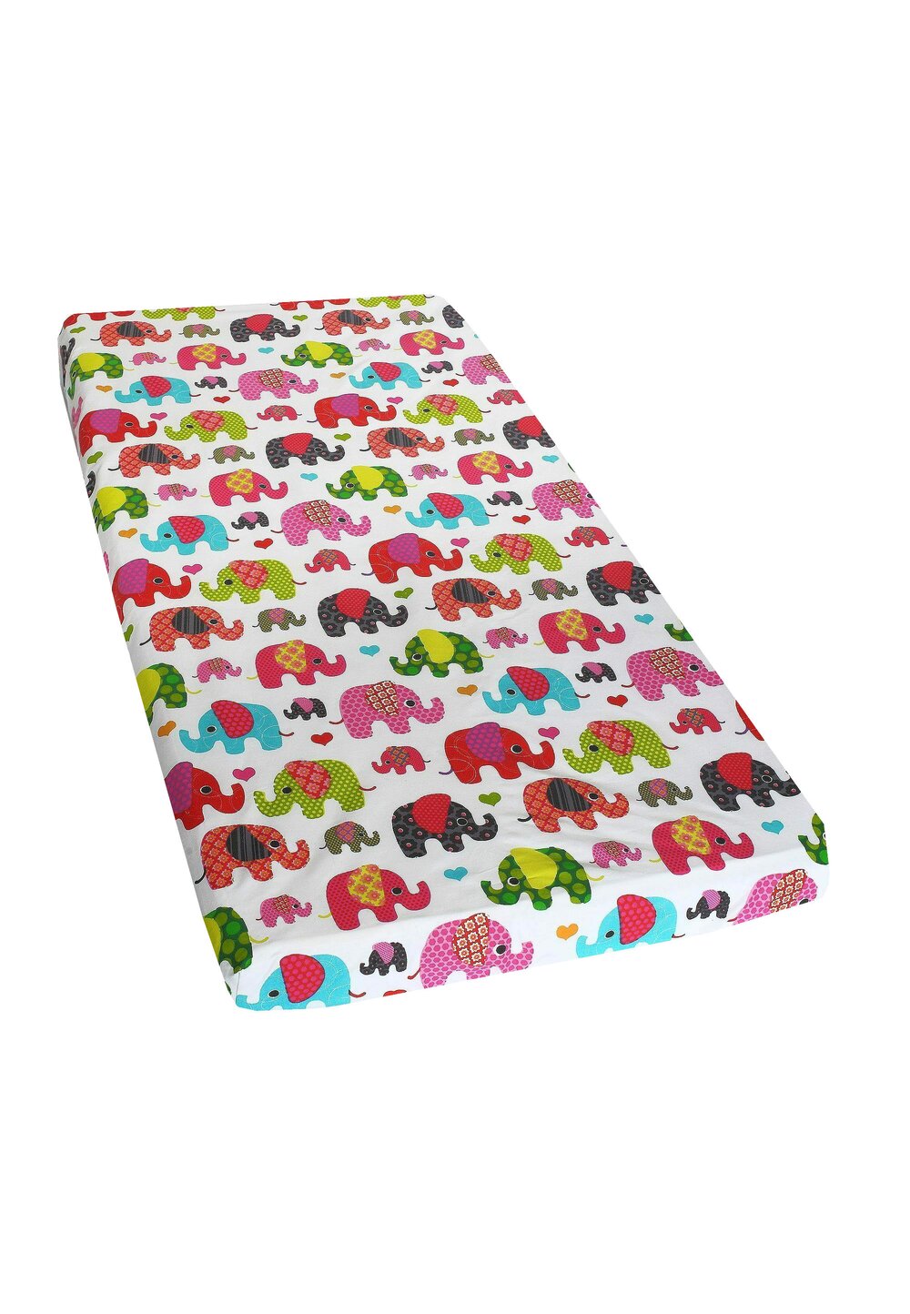 Cearceaf Prichindel, patut 120x60 cm, elefantei roz