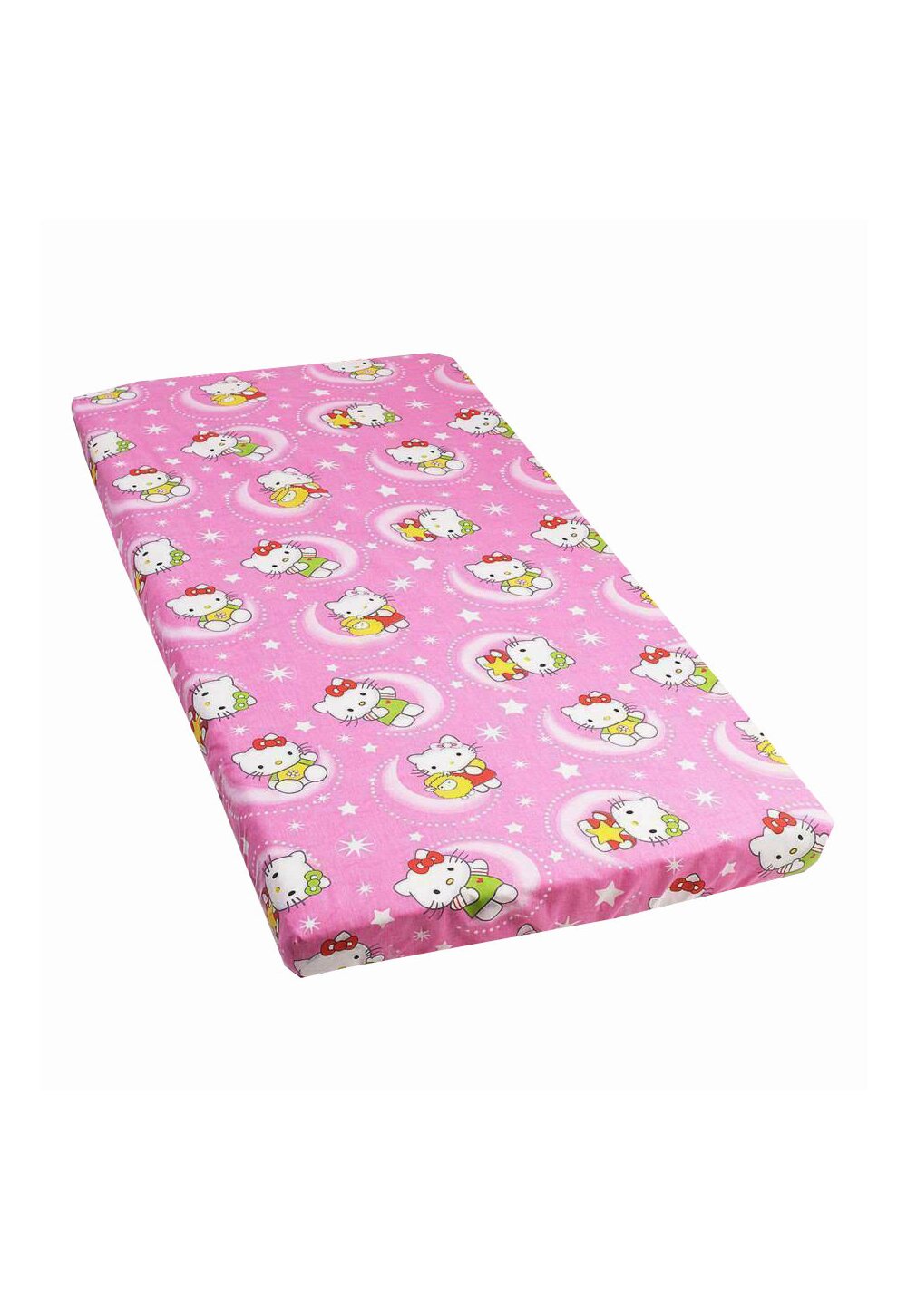 Cearceaf Prichindel, patut 120x60 cm, Hello Kitty ,roz inchis