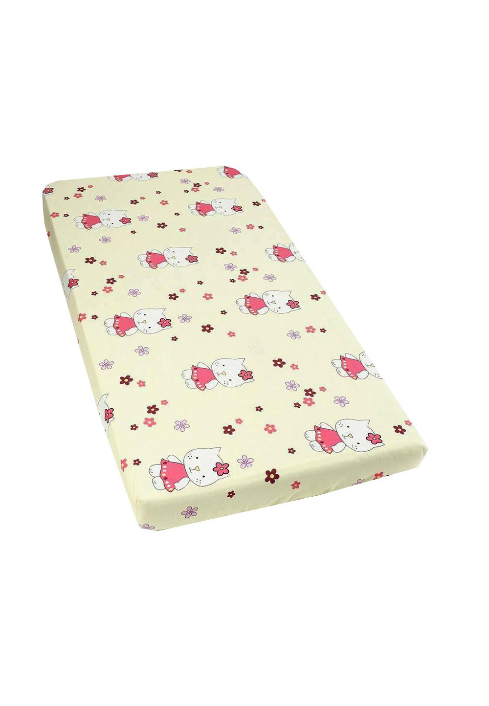 Cearceaf Prichindel, patut 120x60 cm, Kitty galben
