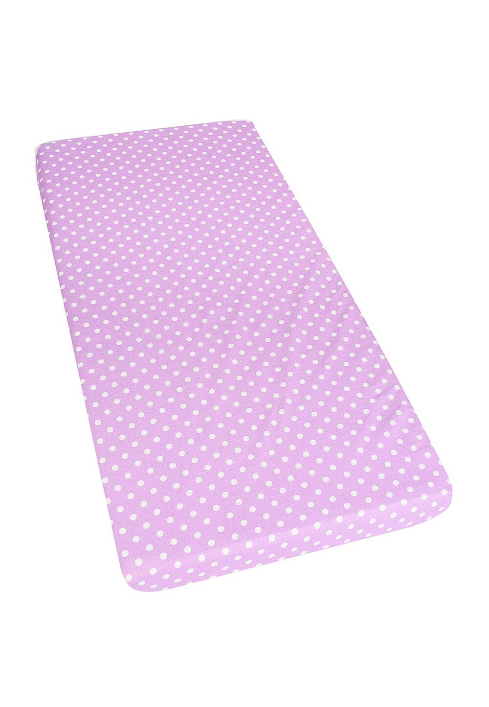 Cearceaf Prichindel, patut 120x60 cm, mov cu buline albe