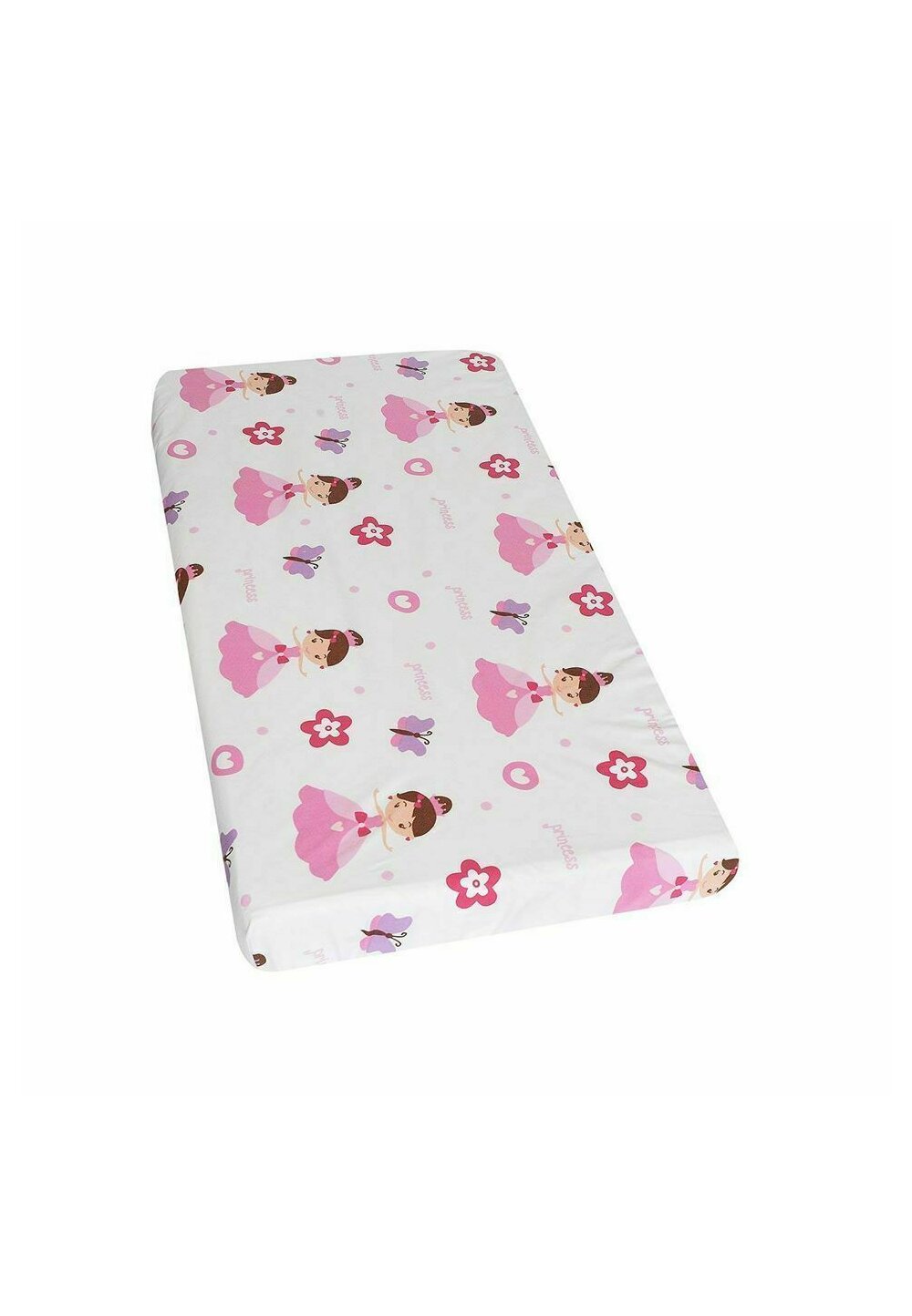 Cearceaf Prichindel, patut 120x60 cm, Printesa cu fluture