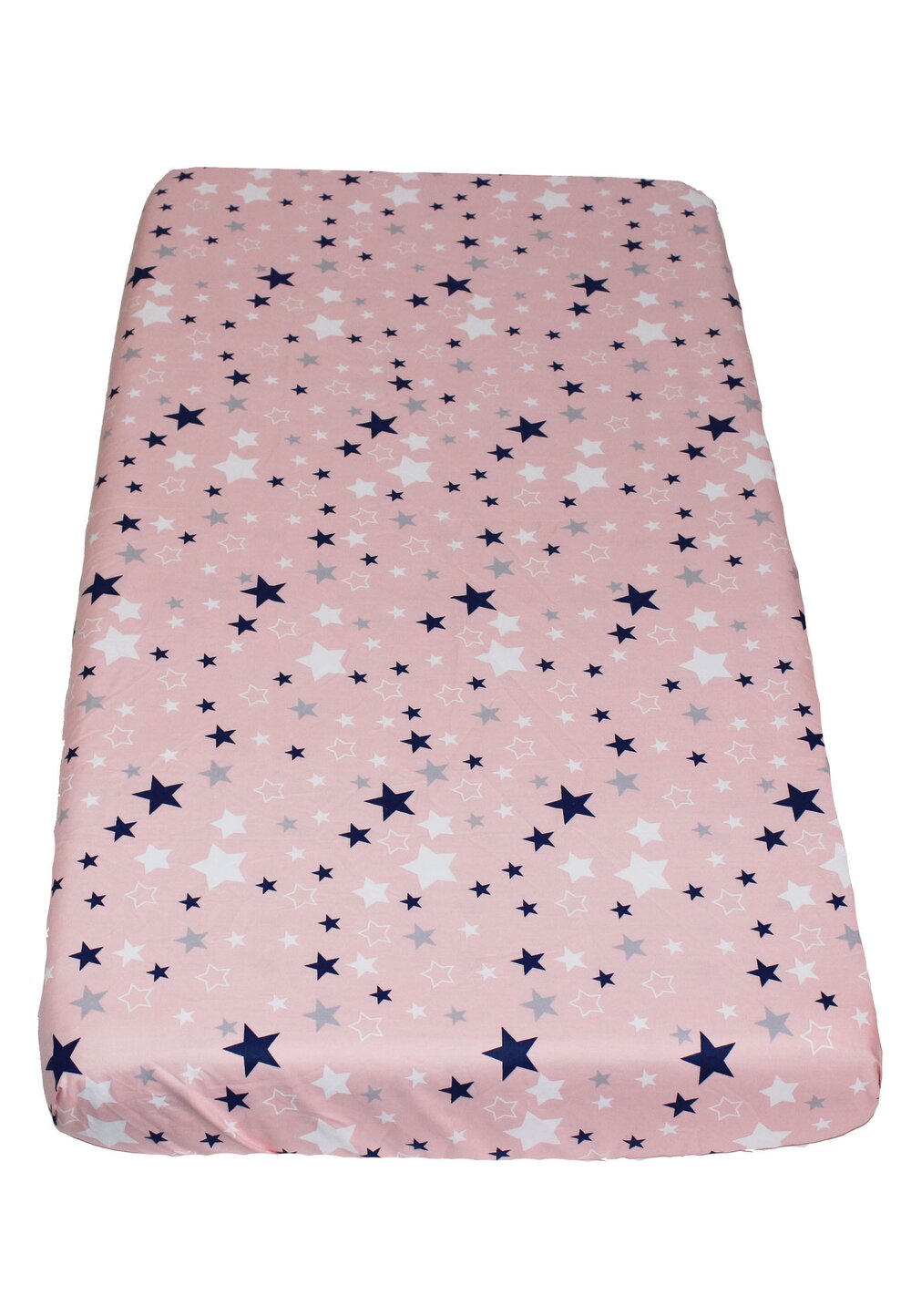 Cearceaf Prichindel, patut 120x60 cm, stelutele roz