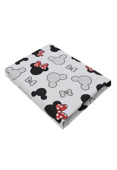 Cearceaf Prichindel, pentru patut stivuibil, fundite rosii, bumbac