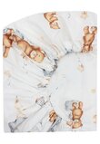 Cearceaf Prichindel, Urs cu baloane, alb, 120x60 cm