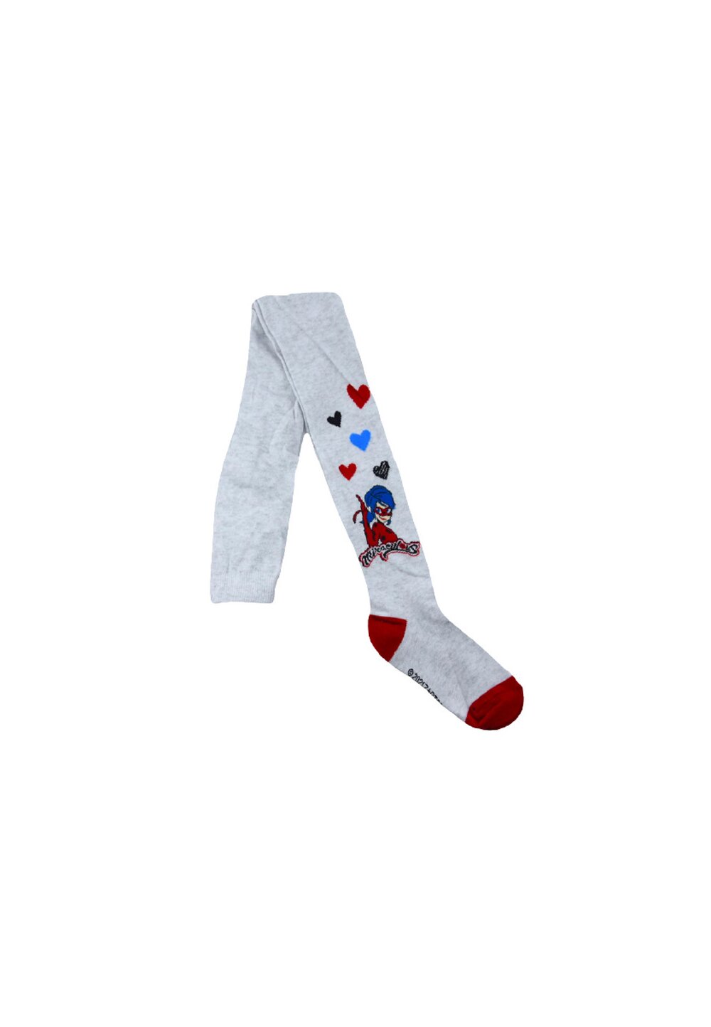 Ciorapi cu chilot, gri cu inimioare multicolore, Miraculos