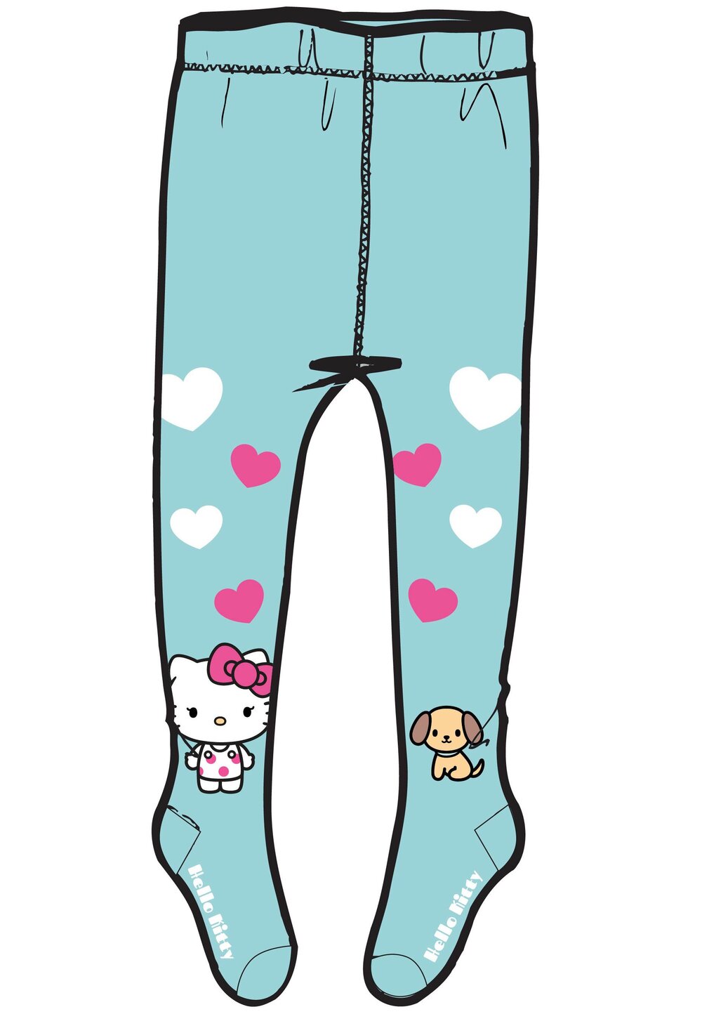 Ciorapi cu chilot, Hello Kitty, turcoaz