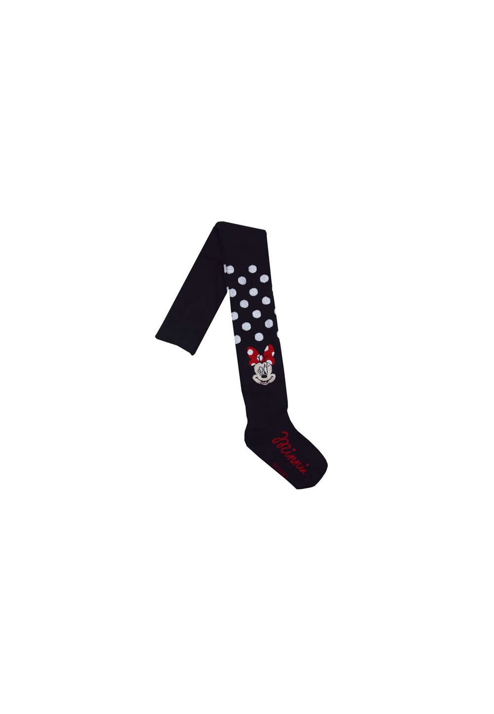 Ciorapi cu chilot, Minnie, negru cu buline albe