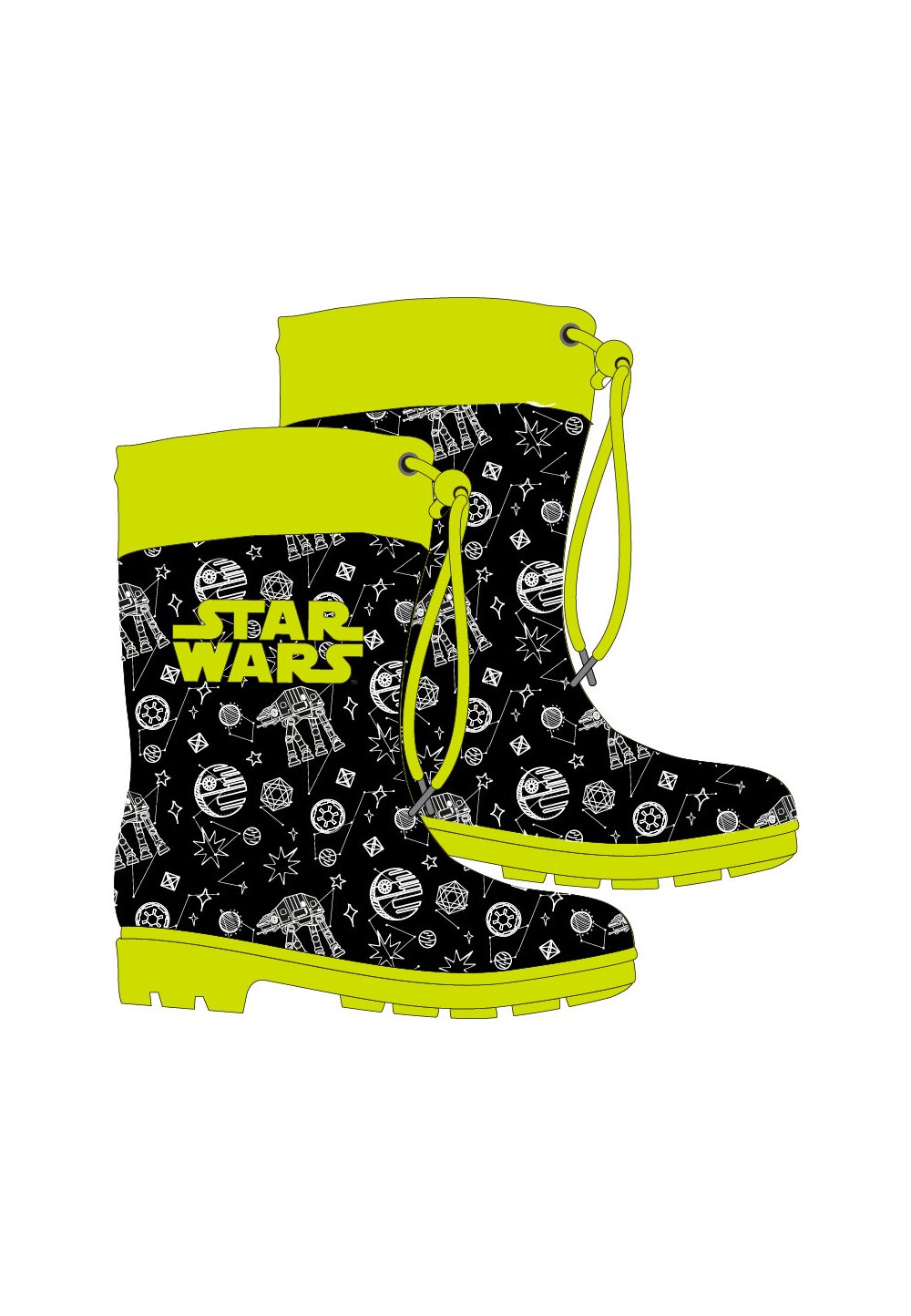 Cizme de cauciuc, Star Wars, negre