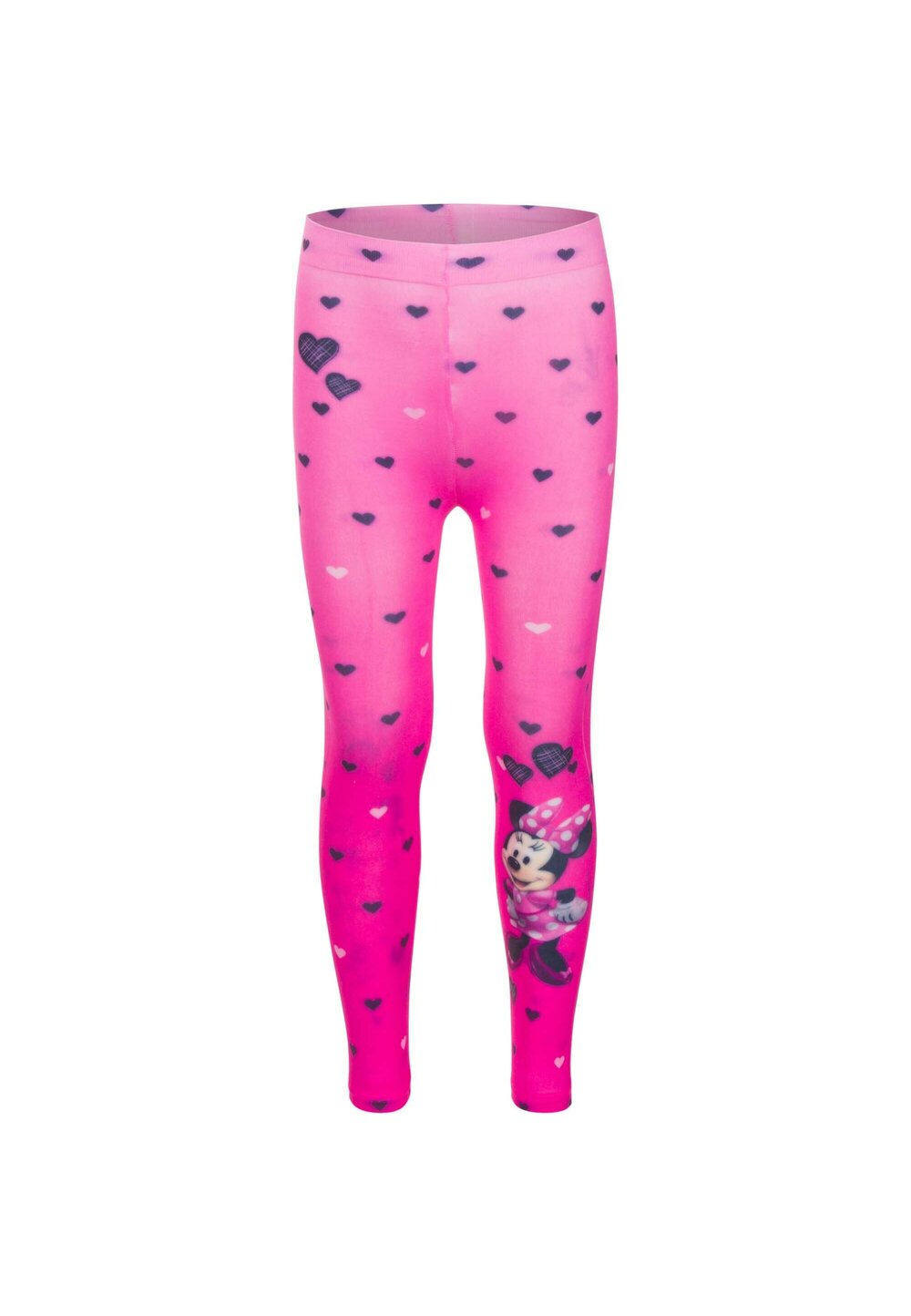 Colanti, Minnie Mouse, roz cu inimioare negre si albe