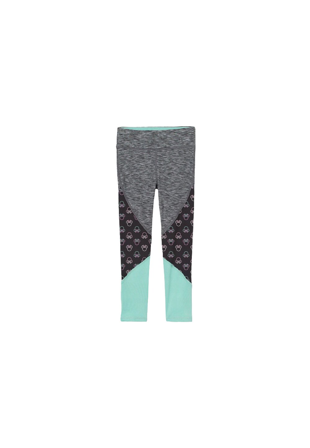 Colanti Minnie Mouse, verde cu negru