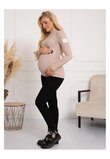 Colanti raiati gravide, 95% bumbac, Paris, negru