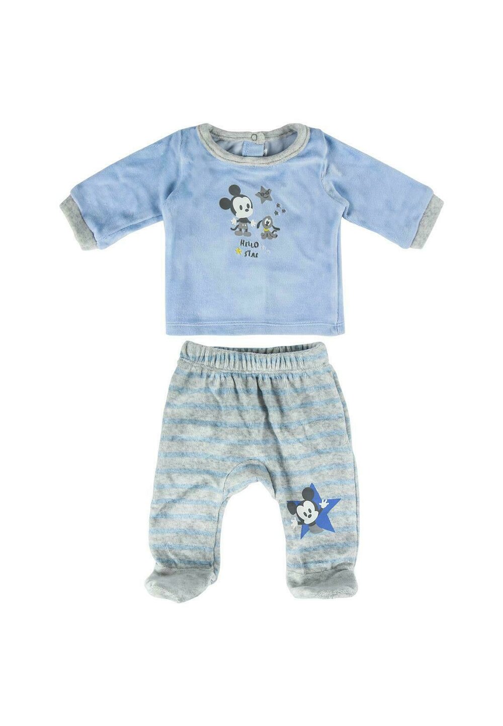 Compleu bebe, Mickey albastru cu dungi