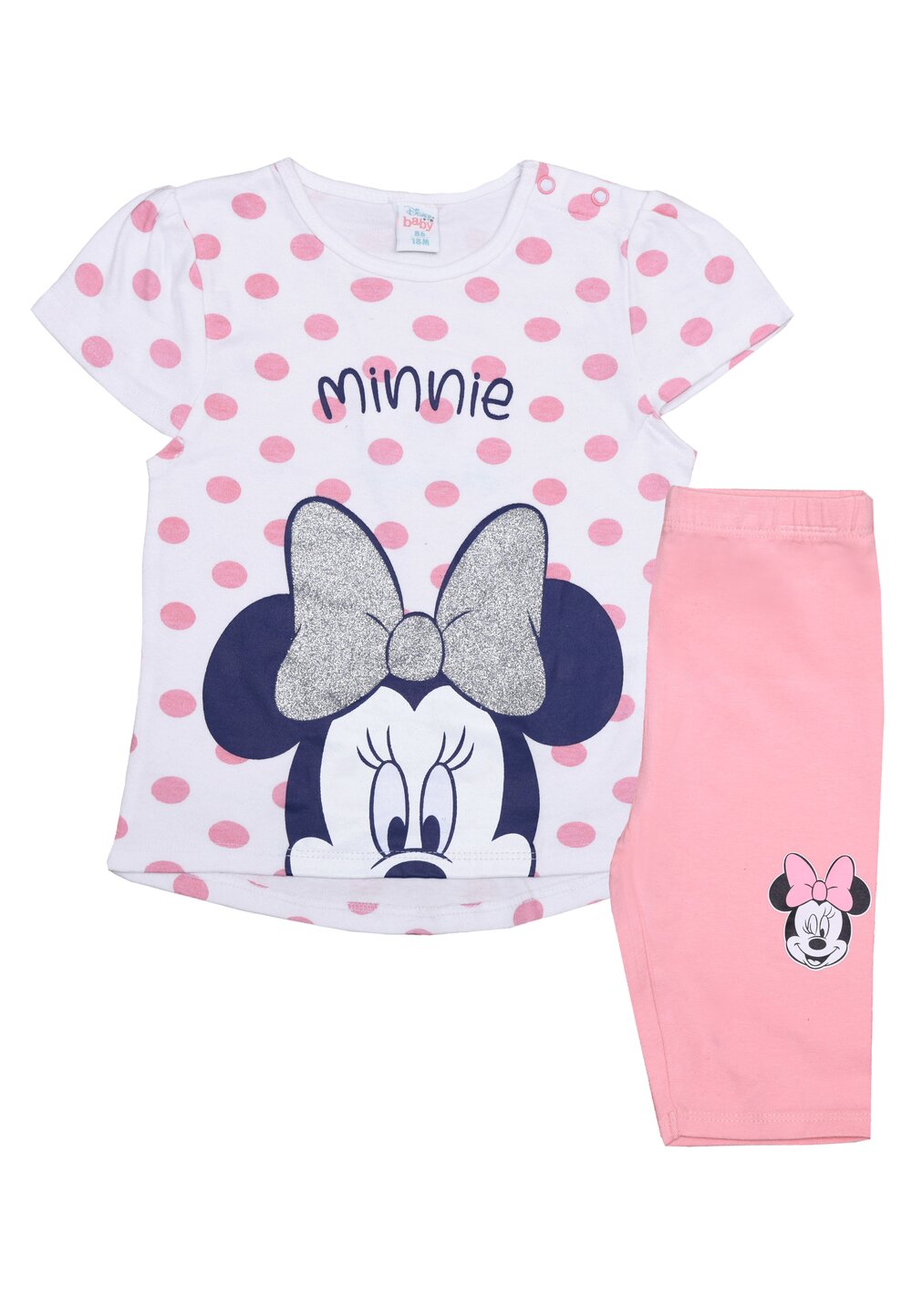 Compleu bebe, Minnie, roz cu buline
