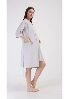 Compleu pentru alaptat, 70% bumbac, Alesia, crem