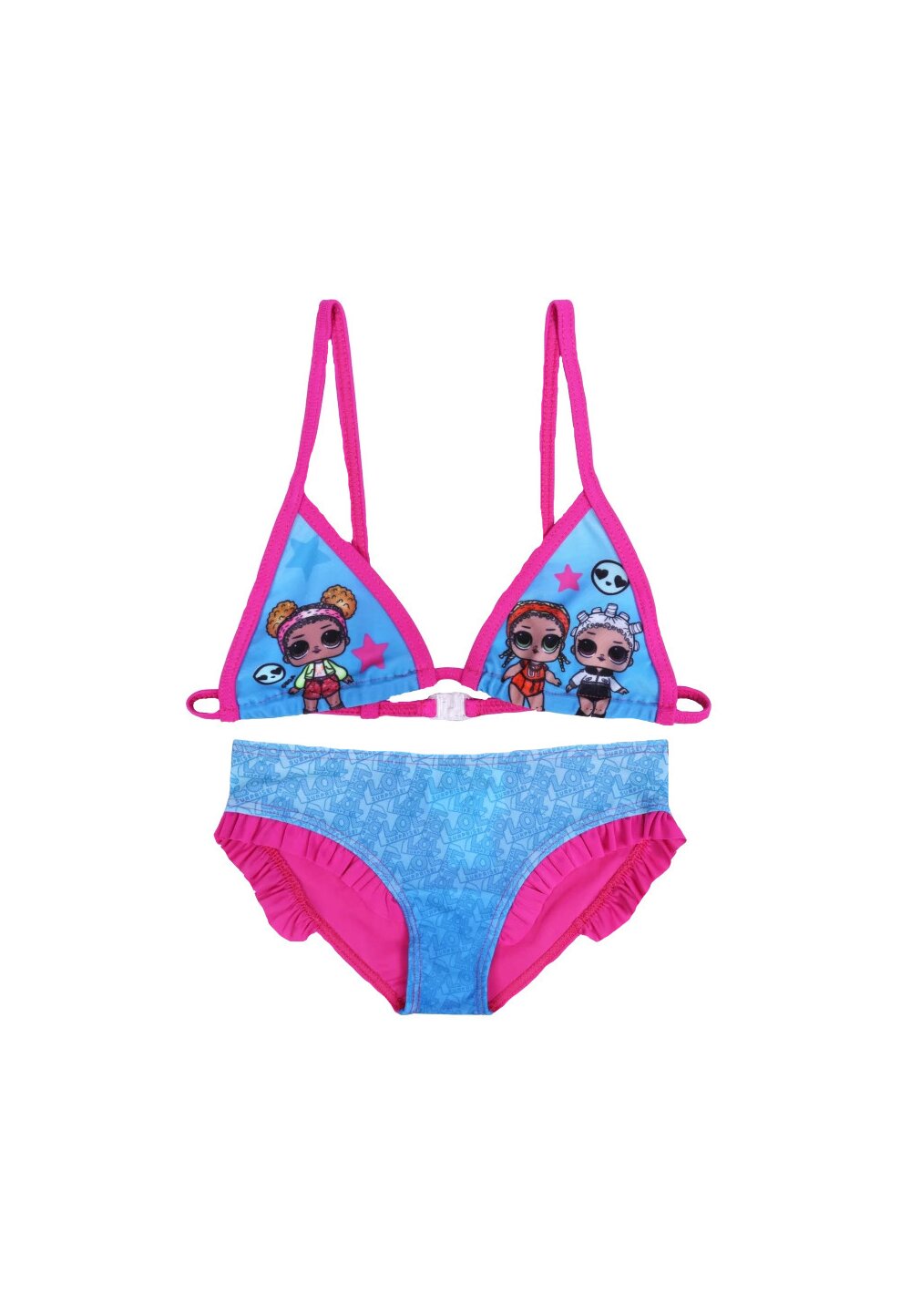 Costum de baie 2 piese, LOL Surprise, roz inchis
