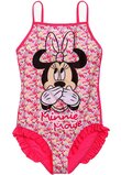 Costum de baie intreg, Minnie Mouse,roz cu fundite