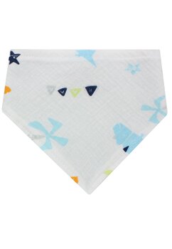 Esarfa tip baveta, muselina, doua fete, Dino