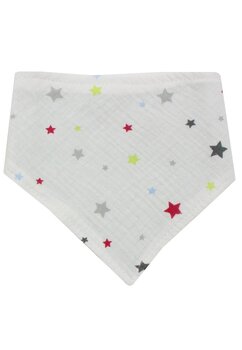 Esarfa tip baveta, muselina, doua fete, Stelute colorate