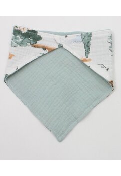 Esarfa tip baveta, muselina, doua fete, vulpita