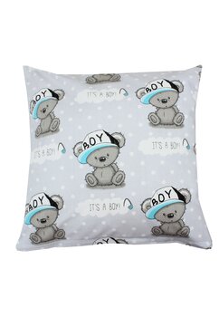 Fata de perna, bumbac, Prichindel, boy, 40x40cm, gri