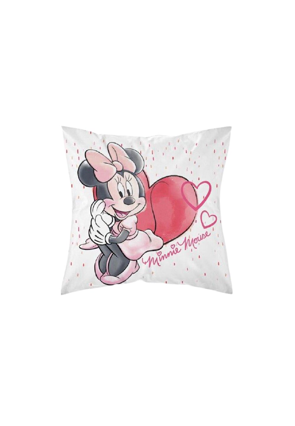 Fata de perna, Minnie Mouse, Love you, alba, 40x40 cm