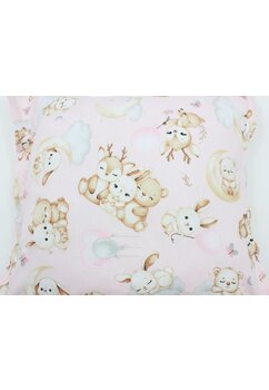 Fata de perna, Prichindel, bumbac, caprioara, roz, 40x40cm