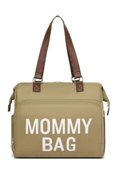 Geanta Mommy bag, poliester, crem, 40 x 20 x 35 cm
