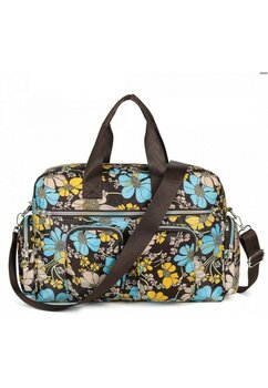 Geanta pentru mamici, Natalia cu flori, poliester, multicolor, 40 x 11,5 x 28 cm