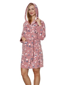 Halat cu gluga, Paula cu stelute, plus, roz