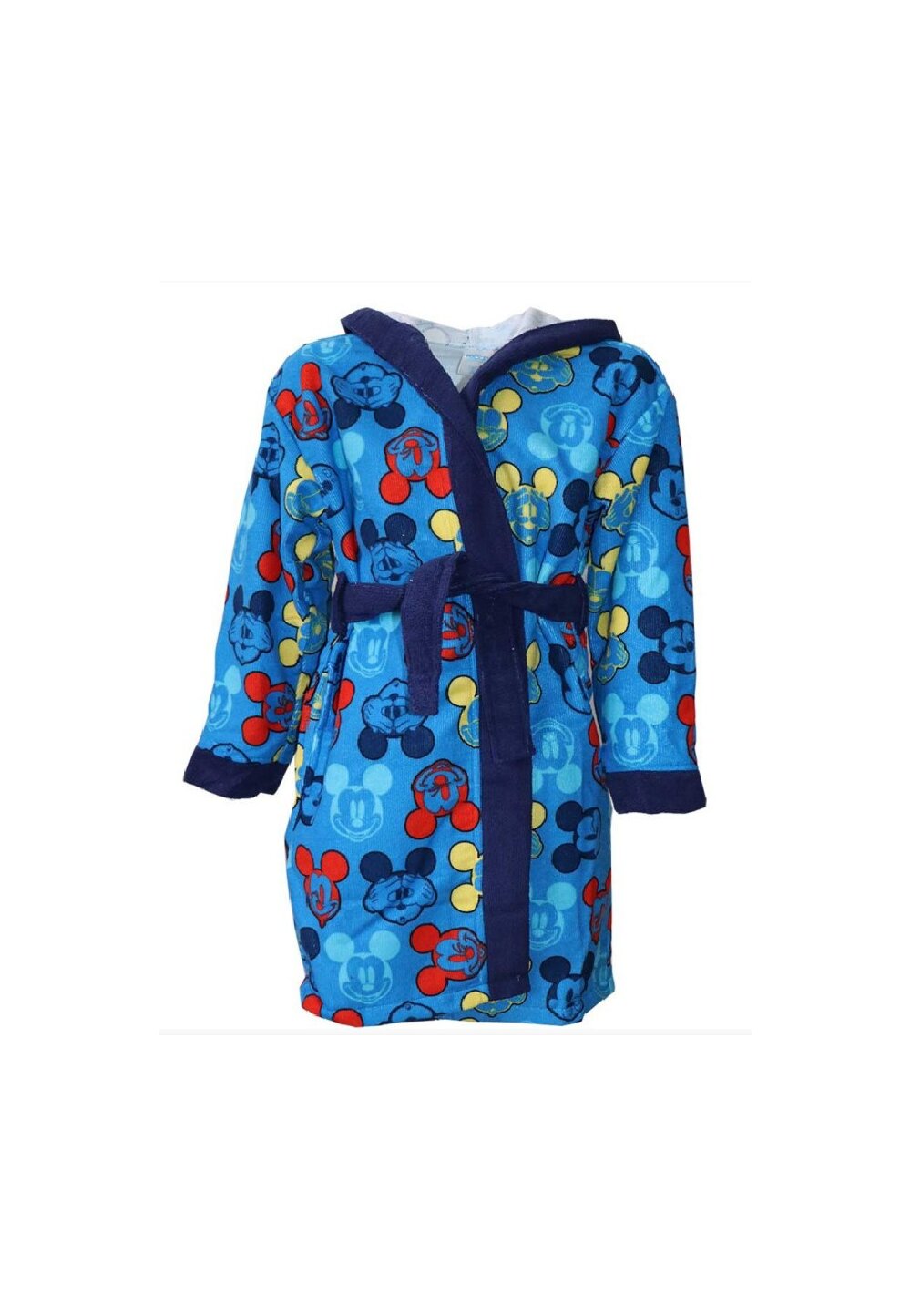 Halat de baie, albastru cu figurine multicolore, Mickey