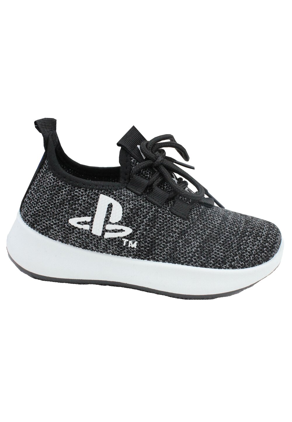 Incaltaminte sport, din material textil, cu siret, PlayStation, gri inchis