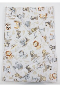 Lenjerie 2 piese, bumbac, Monkey, multicolor, 120x60 cm
