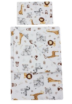 Lenjerie 2 piese, Prichindel, girafa, 120x60cm