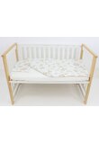 Lenjerie 3 piese, bumbac, Caprioara Bambi si prietenii, alb, 120x60 cm