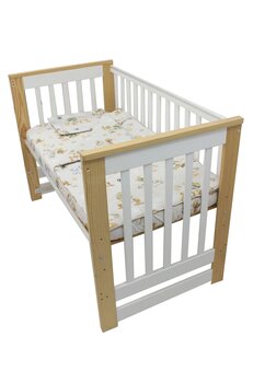 Lenjerie 3 piese, bumbac, catelusi, 120x60 cm, ivory