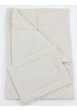 Lenjerie 3 piese, muselina bumbac, crem, 120x60cm