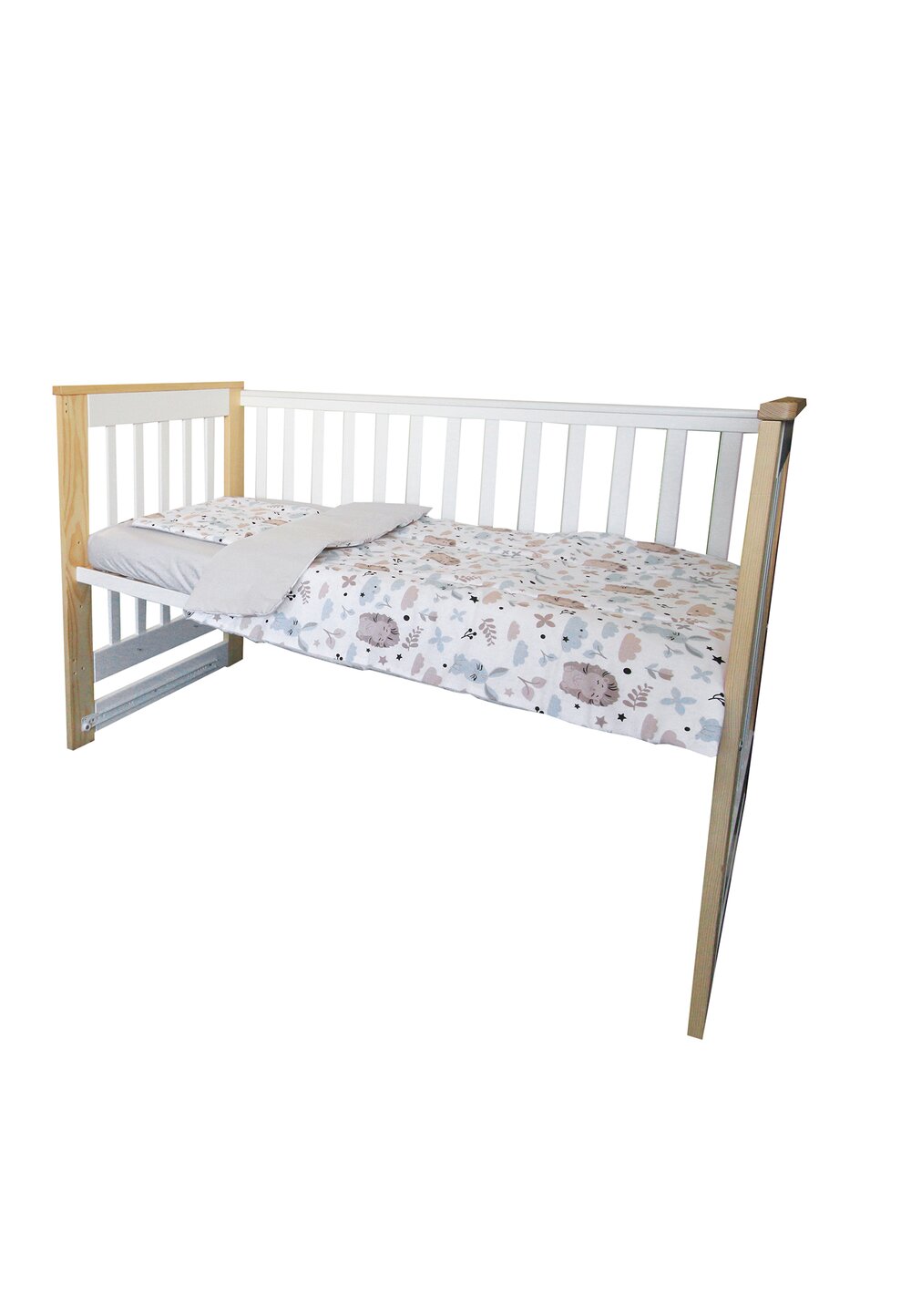 Lenjerie 3 piese, Prichindel, arici si iepuras,120x60cm