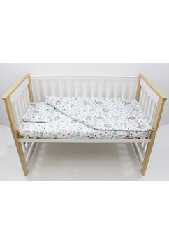 Lenjerie 3 piese, Prichindel, bumbac, arici, 120x60cm